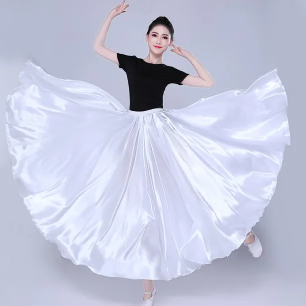 Belly Dance Latin Dance Ballroom Dance Skirts Pure Color Women's Performance Party High POLY