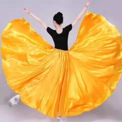 Belly Dance Latin Dance Ballroom Dance Skirts Pure Color Women's Performance Party High POLY