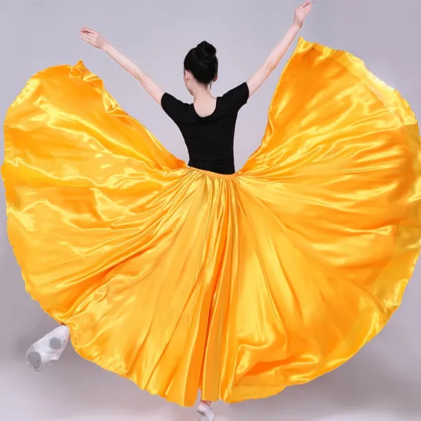 Belly Dance Latin Dance Ballroom Dance Skirts Pure Color Women's Performance Party High POLY