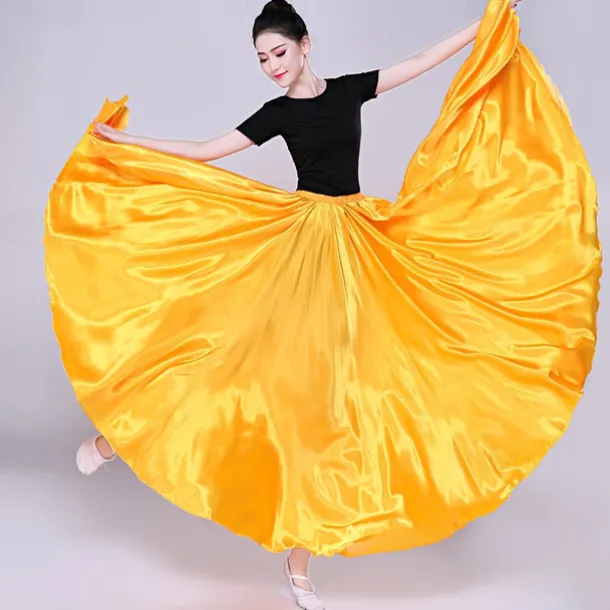 Belly Dance Latin Dance Ballroom Dance Skirts Pure Color Women's Performance Party High POLY