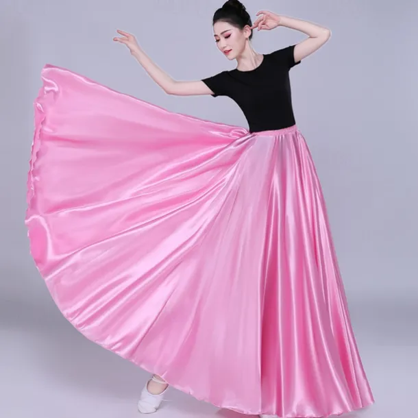 Belly Dance Latin Dance Ballroom Dance Skirts Pure Color Women's Performance Party High POLY