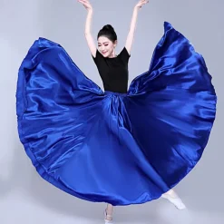 Belly Dance Latin Dance Ballroom Dance Skirts Pure Color Women's Performance Party High POLY