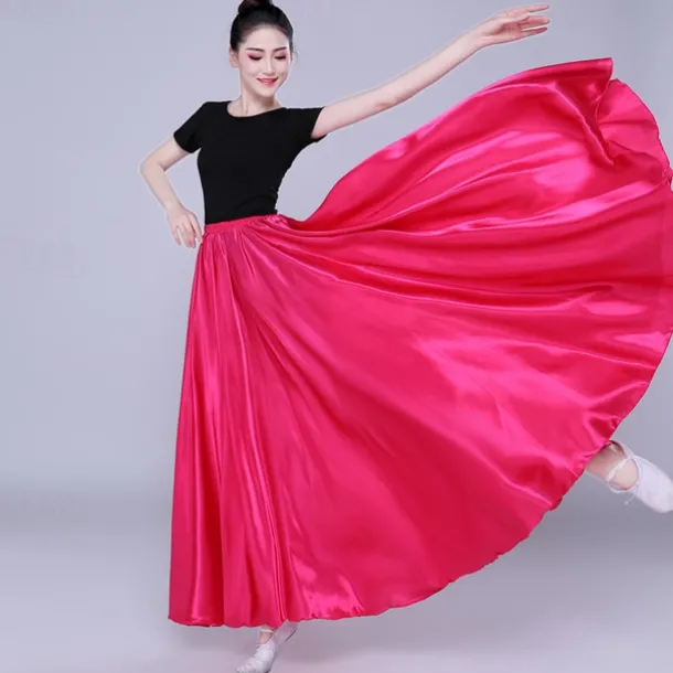 Belly Dance Latin Dance Ballroom Dance Skirts Pure Color Women's Performance Party High POLY