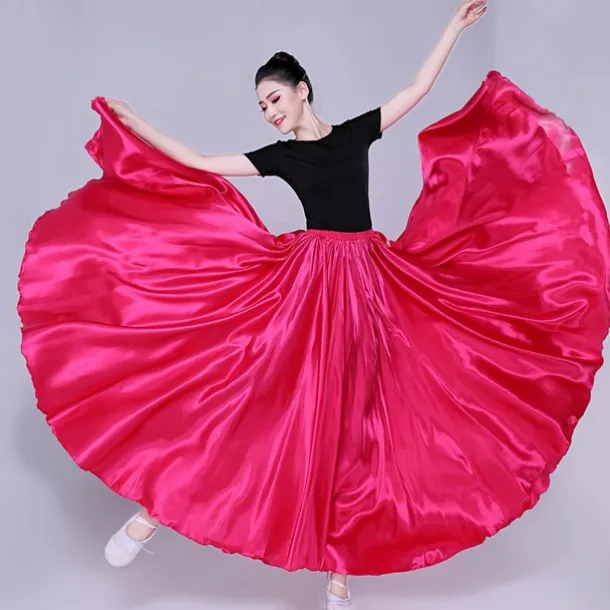 Belly Dance Latin Dance Ballroom Dance Skirts Pure Color Women's Performance Party High POLY