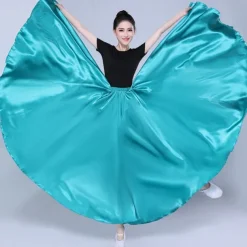 Belly Dance Latin Dance Ballroom Dance Skirts Pure Color Women's Performance Party High POLY