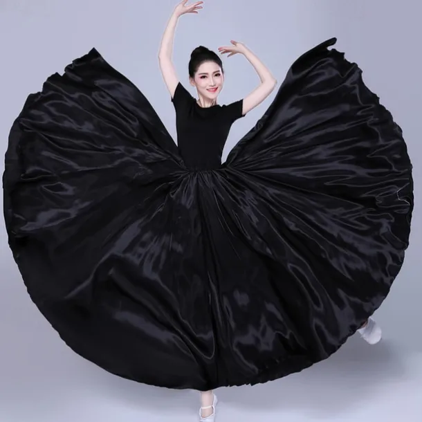 Belly Dance Latin Dance Ballroom Dance Skirts Pure Color Women's Performance Party High POLY