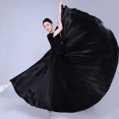 Belly Dance Latin Dance Ballroom Dance Skirts Pure Color Women's Performance Party High POLY