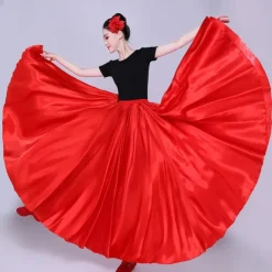 Belly Dance Latin Dance Ballroom Dance Skirts Pure Color Women's Performance Party High POLY