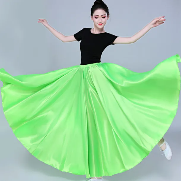 Belly Dance Latin Dance Ballroom Dance Skirts Pure Color Women's Performance Party High POLY
