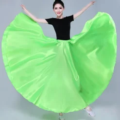 Belly Dance Latin Dance Ballroom Dance Skirts Pure Color Women's Performance Party High POLY