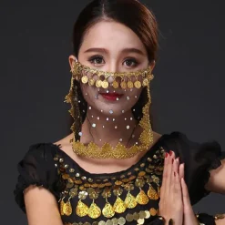 Belly Dance Ordinary Women's Training Tulle Paillette Veil