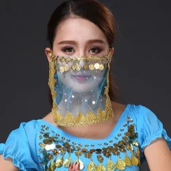 Belly Dance Ordinary Women's Training Tulle Paillette Veil