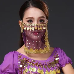 Belly Dance Ordinary Women's Training Tulle Paillette Veil