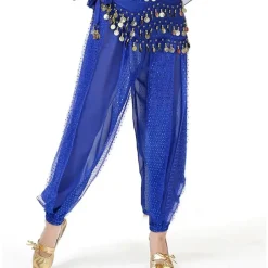 Belly Dance Pants Paillette Women's Performance Dropped Chiffon
