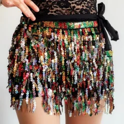 Belly Dance Skirt Hip Scarf Dance Hip Belt Latin Dance Hula Hip Scarf