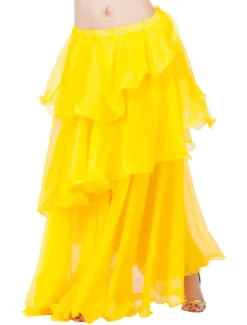 Belly Dance Skirt Ruffles Tier Women's Training Chiffon