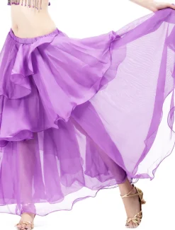 Belly Dance Skirt Ruffles Tier Women's Training Chiffon