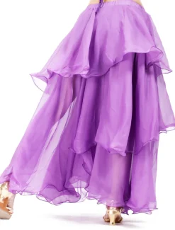 Belly Dance Skirt Ruffles Tier Women's Training Chiffon