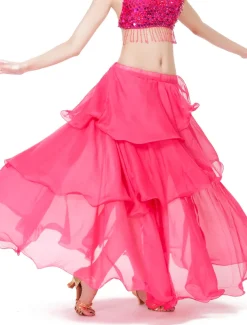 Belly Dance Skirt Ruffles Tier Women's Training Chiffon