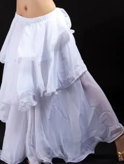 Belly Dance Skirt Ruffles Tier Women's Training Chiffon