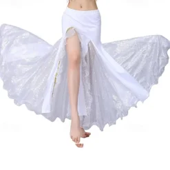 Belly Dance Skirt Sequin Split Dance Costume Set Hip-Hugging Skirt Stage Performance Competition Skirt