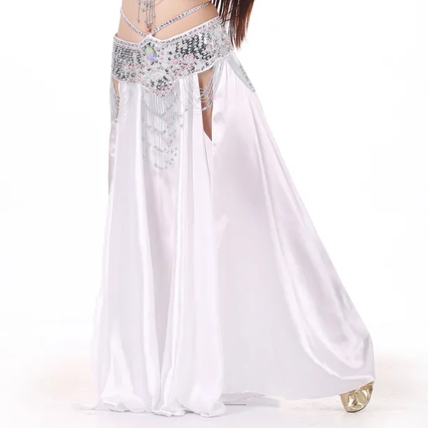 Belly Dance Skirts Glitter Women's Performance Party Natural Satin