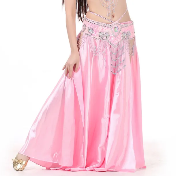 Belly Dance Skirts Glitter Women's Performance Party Natural Satin