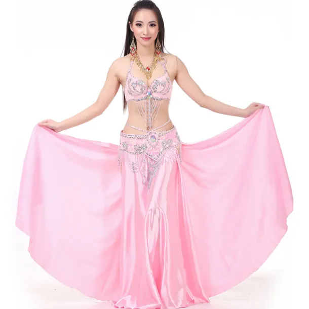 Belly Dance Skirts Glitter Women's Performance Party Natural Satin