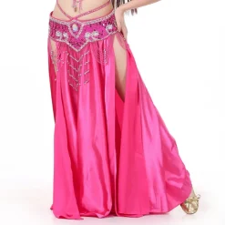 Belly Dance Skirts Glitter Women's Performance Party Natural Satin