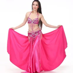 Belly Dance Skirts Glitter Women's Performance Party Natural Satin
