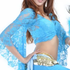 Belly Dance Top Lace Women's Performance Training Long Sleeve Lace