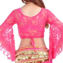 Belly Dance Top Lace Women's Performance Training Long Sleeve Lace