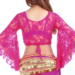 Belly Dance Top Lace Women's Performance Training Long Sleeve Lace