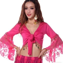 Belly Dance Top Women's Performance Long Sleeve Cotton