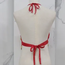 Belly Dance Vest Copper Coin Pure Color Splicing Women's Performance Training Sleeveless High Polyester