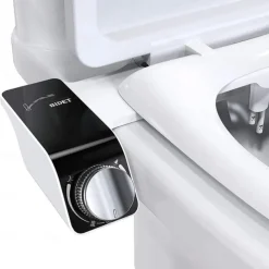 Bidet Attachment for Toilet - Self Cleaning Dual Nozzle, Non-Electric Bidet, Warm Fresh Water Bidet Sprayer With Pressure Controls