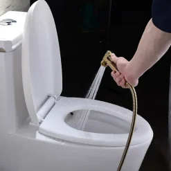 Bidet Faucet Handheld Bidet Sprayer, Antique Golden Luxury Diaper Water Shattaf Toilet Spray Set, Bathroom Baby Cloth Diaper Cleaning Sprayer Middle East