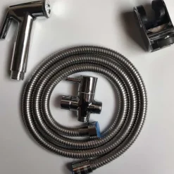 Bidet Sprayer for Toilet with Hose1.5m, Wall Mounted Handlheld ABS Spray Head, Shattaf Diaper Cleaning Set for Personal Hygiene