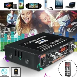 Big promo 800W Car Home 220V/110V 12V Bluetooth 4.0 High Performance 2 Channels TF/U Disk/Remote Control/Power Amplifier FM Radio Auto Power Amplifier