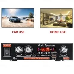 Big promo 800W Car Home 220V/110V 12V Bluetooth 4.0 High Performance 2 Channels TF/U Disk/Remote Control/Power Amplifier FM Radio Auto Power Amplifier