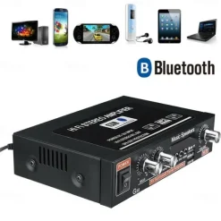 Big promo 800W Car Home 220V/110V 12V Bluetooth 4.0 High Performance 2 Channels TF/U Disk/Remote Control/Power Amplifier FM Radio Auto Power Amplifier