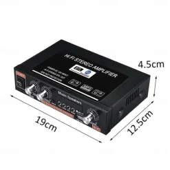 Big promo 800W Car Home 220V/110V 12V Bluetooth 4.0 High Performance 2 Channels TF/U Disk/Remote Control/Power Amplifier FM Radio Auto Power Amplifier