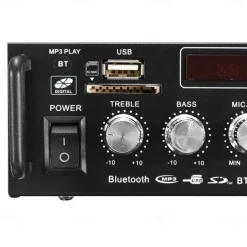 Big Promo!600W 12V/ 220V 2CH Remote Control HIFI Audio Stereo Power Amplifier Bluetooth FM Radio Car Home