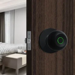 Biometric Smart Door Knob with Tuya App Control Secure Fingerprint Lock for Bedroom Cloakroom Apartments Offices