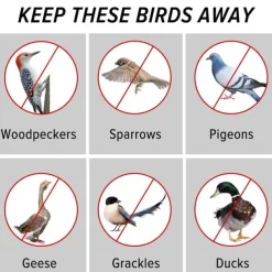 Bird Scare Tape Ribbon, Reflective Tape Ribbon for Birds Woodpecker Scare Reflective Flash Tape Scare Birds Away for Outdoor, House, Garden, Patio, Orchard