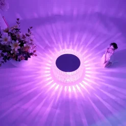 Bird's Nest Crystal Table Lamp Night Light Ambient Light 16 Color RGB Dimmable Touch Remote Control Light 1200mAh Rechargeable Decor Desk Lamp Acrylic Modern Style Romantic Bedside Lamp