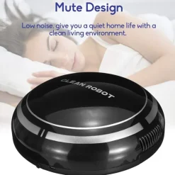 Black Automatic Rechargeable Smart Robot Vacuum Cleaner Suction Sweeping Robot