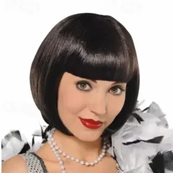 Black Flapper Wig Halloween Cosplay Party Wigs