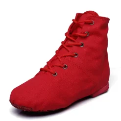 Black High-Top Lace-Up Dance Shoes for Professionals – Comfortable, Flexible Sole for Ballet, Jazz, and Stage Performance