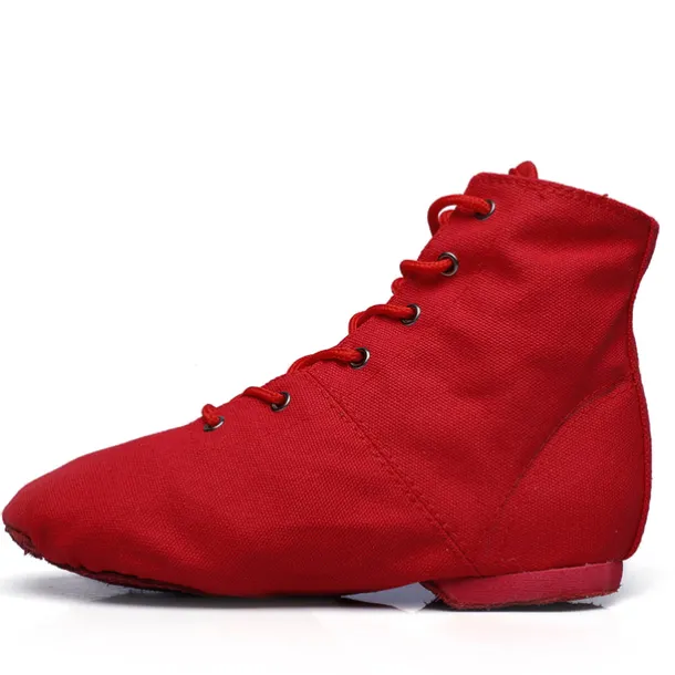 Black High-Top Lace-Up Dance Shoes for Professionals – Comfortable, Flexible Sole for Ballet, Jazz, and Stage Performance